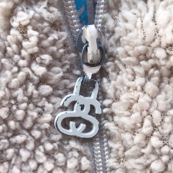 STÜSSY | Beige Teddy Bear Full Zip Jacket Size S - Picture 8 of 14